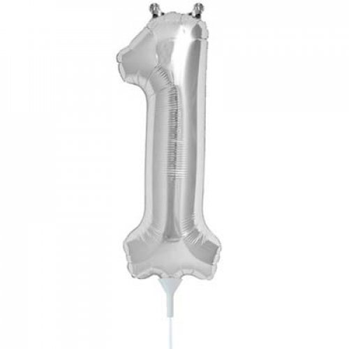 (image for) Silver Number 1 Foil Balloon (41cm) - Click Image to Close